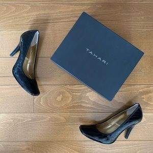 Tahari Enya Black High Heels Pumps Women's 8 M
